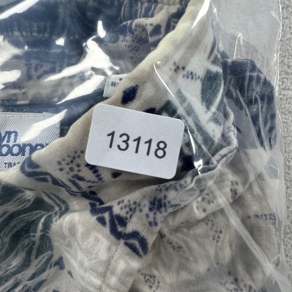 Reyn Spooner Shirt Mens Large Blue Green Hawaiian Tapa Reverse Print Insideout - Picture 12 of 12